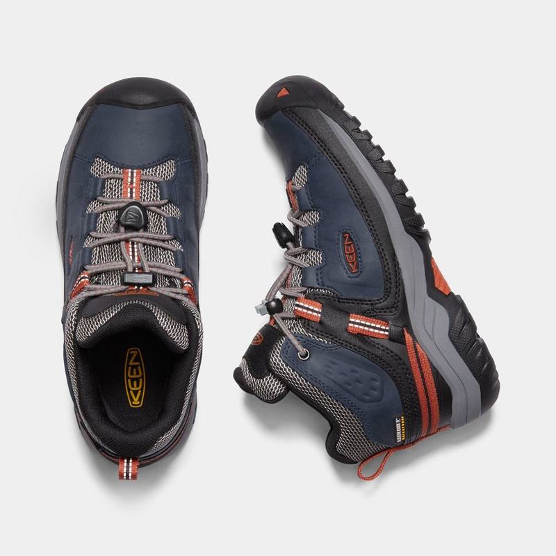 Keen ブーツ | キーン ターギー 防水 トレッキング シューズ キッズ 青 / 黒 | 862913-CLP